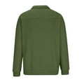 thumbnail image 4 of Penkiiy Men's Pullover Sweatshirts Long Sleeve Shirts Casual Thermal Loose Fit Button Up Pullovers XL Army Green, 4 of 6