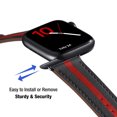 thumbnail image 5 of WFEAGL iWatch Series Design Bicolor Leather Apple Watch Strap 38mm 40mm 41mm Black Red, 5 of 6