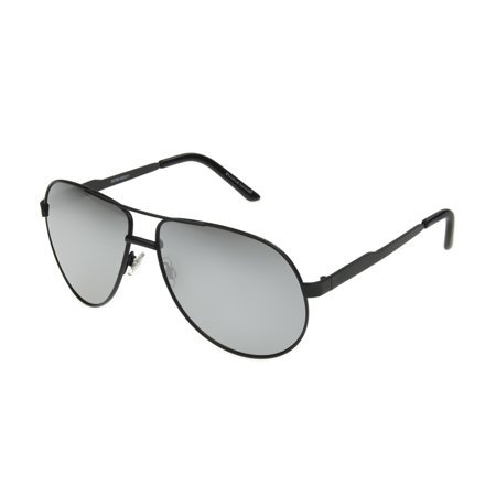 Foster Grant - Foster Grant Men's Black Mirrored Aviator Sunglasses ...