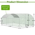 thumbnail image 3 of YIYADO Large Chicken Coop Metal Chicken Run with Waterproof and Anti-UV Cover, Dome Shaped Walk-in Fence Cage Hen House for Yard Farm Use, 1" Tube Diameter, 9.84' x 19.68' x 6.56', 3 of 7