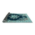 thumbnail image 2 of Ahgly Company Indoor Rectangle Medallion Light Blue Traditional Area Rugs, 6' x 9', 2 of 4