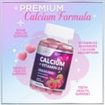thumbnail image 5 of Calcium Gummies with Vitamin D3 10 mcg per Serving - Sugar Free Calcium Supplements for Bone Strength, Teeth & Immune Health Support - Natural Chews, Berry Flavored & High Absorption - 60 Gummies, 5 of 9