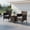 Gray, variant on Resenkos Patio Furniture Sets,Outdoor & Patio Furniture Sets,3 Pieces Outdoor Conversation Set with Cushioned Seat and Glass Tabletop-Black