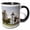 Black/White, variant on 3drose, Sand Point Lighthouse in Escanaba, Michigan Usa, 11oz Two-tone Green Mug