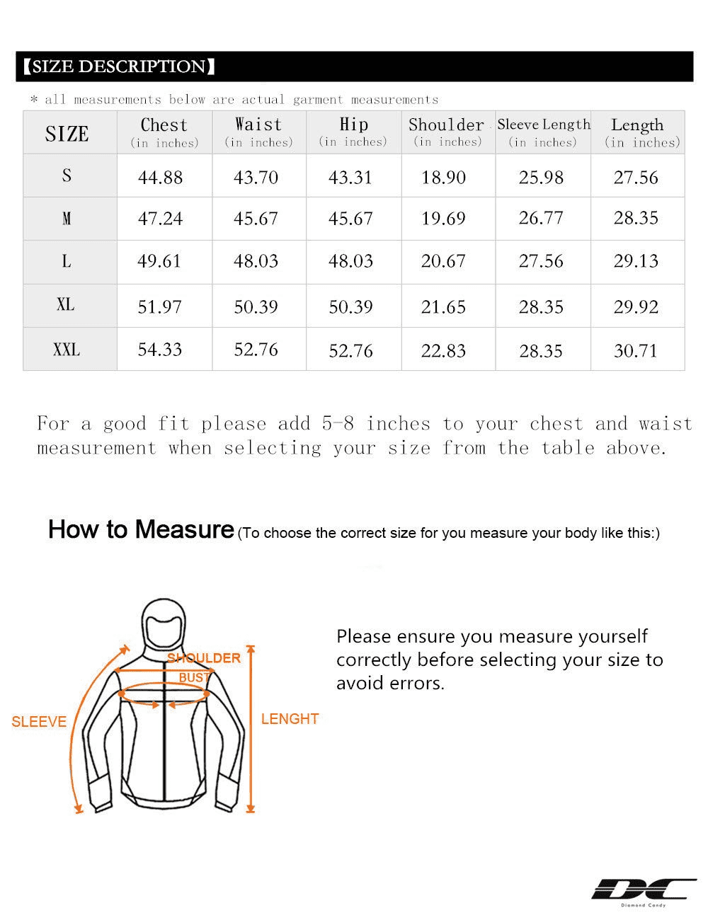 Diamond Candy Men's Hooded Waterproof Jacket Lightweight Rain Jacket Outdoor Casual Sportswear