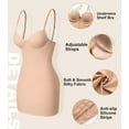 thumbnail image 5 of QRIC Women's Dress Full Slip Shapewear Bodysuit Lingerie Body Shaper with Built-in Bra Tops Smooth Back, 5 of 6