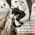 thumbnail image 3 of Halloween Cute Ghost Black Cat Shower Curtain, Fall Orange Pumpkin Floral Maple Leaf Bathroom Curtain, Autumn Halloween Waterproof Polyester Shower Curtain Set with Hooks for Bathroom Decor,70X70IN, 3 of 4