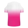 thumbnail image 5 of CHUMUD Womens Cold Shoulder Tops Gradient Color V Neck Short Sleeve Summer T Shirts Basic Tees, 5 of 7
