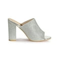 thumbnail image 3 of Unique Bargains Sandales Mules à Talon Épais à Paillettes pour Femmes, 3 of 6