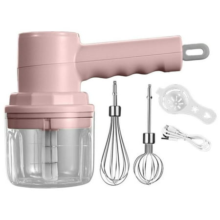 

3 in 1 Electric Garlic Chopper Egg Whisk 3 Speed Milk Cream Beater Hand Mixer Meat Mincer for Cream Foam Cream Froth Nut