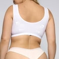 thumbnail image 4 of Front-Button Full-Cup Wireless Bra, Women's Plus Size Soft Cotton Comfort Bralette (1 PC) White 44, 4 of 5