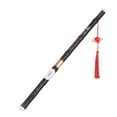 thumbnail image 1 of Detchable Natural Black Bamboo Bawu Ba Wu Transverse Flute Musical Instrument in G Key for Beginner Music Lovers as Gift, 1 of 7