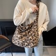 thumbnail image 4 of Cuerpo Cruzado Elegante Mujer Hombro Retro Mujeres Cordero Leopardo Vagabundo, 4 of 9