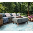 thumbnail image 3 of SAFAVIEH Courtyard Larry Seashells Indoor/Outdoor Area Rug, 5'3" x 7'7", Aqua/Cream, 3 of 9