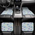 thumbnail image 6 of Sikiie Colorful Butterfly Car Foot Mat Set of 4 Pieces Basics Universal Fit Rubber Carpet Floor Mats For Car SUV Van & Truck, 26.8"L x 17.3"W (Front), 13"L x 17.3"W(Rear), 6 of 6
