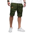thumbnail image 1 of Lucakuins Pantalones cortos de carga para hombre, pantalones cortos de verano con cordón, ropa de calle con bolsillos Lucakuins moda, 1 of 6