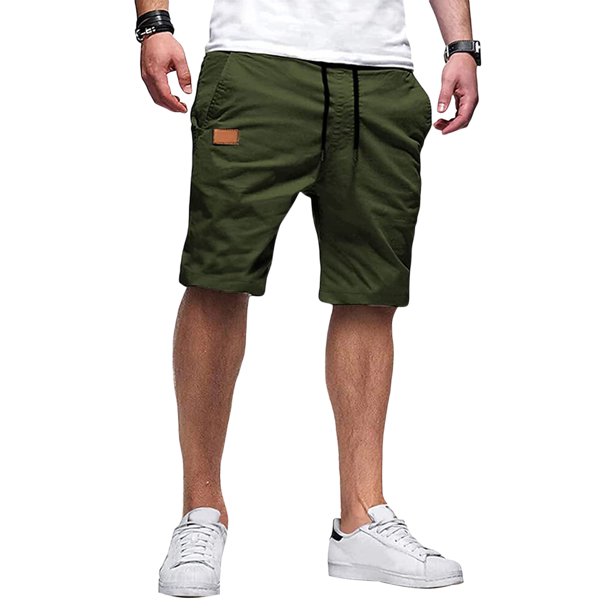 Lucakuins Pantalones cortos de carga para hombre, pantalones cortos de verano con cordón, ropa de calle con bolsillos Lucakuins moda