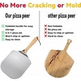 thumbnail image 3 of Luvan 12 x 14 inches Aluminum Non-stick Pizza Paddle with Foldable Wooden Handle,Aluminum Pizza Peels for Bakers,Pies, 3 of 7