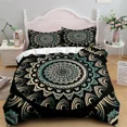 thumbnail image 5 of 2024 Mandala Duvet Cover Microfiber Bohemian Floral Bedding Set Hippie Geometric Comforter Cover King For Teens Bedroom r, 5 of 7