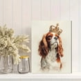 thumbnail image 2 of Cavalier King Charles Spaniel Crown Portrait Canvas Wall Art，Home Dining Room Decor, 2 of 8