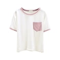 thumbnail image 4 of Povozer Girls Casual Short Sleeve T Shirts Basic Crewneck Tunic Blouses Tops(Pink,5-6Y), 4 of 5