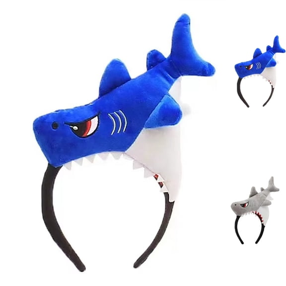 UJNDER Kids' Funny Cartoon Shark Headband Cute for Photo Performance Party Kids Headbands,01_Blue,One Size