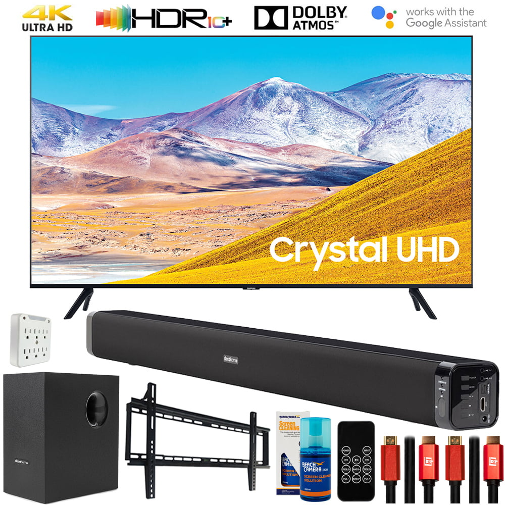 Samsung UN75TU8000 75\u0026quot; 4K Ultra HD LED TV (2020) with Deco Gear Home Theater Bundle ...