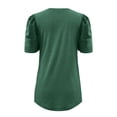 thumbnail image 5 of Pincandy Women's Puff Short Sleeve Sweater Tops Loose Lightweight V Neck Pullover Sweater Knit Shirt Blouse,Green,2XL, 5 of 8