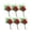 Red, variant on XMMSWDLA 6PCS Artificial Pine Picks Christmas Simulation Pine Needle Small Berries Pinecones for Flower Arrangements Wreaths Wedding Garden Xmas Tree Decorations