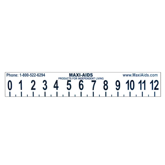 Large Print 12 inch Ruler with Braille illustrated alphabet on reverse -not tactile-educational
