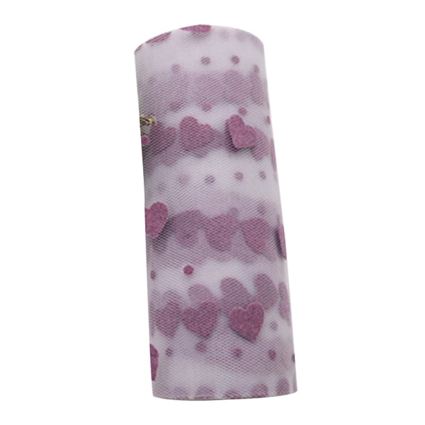 Cateissary Rollo de gasa de corazón, decoración de boda, para niñas, accesorios artesanales Artesanía Corazón grande morado