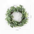 thumbnail image 3 of SAFAVIEH Faux 22 Inch Eucalyptus Leaf & Fennel Wreath, Green, 3 of 7