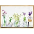 thumbnail image 3 of PixonSign Framed Canvas Print Wall Art Lavender Flower Variety with Vases Botanical Plants Watercolor Modern Art Glam Colorful Multicolor Pastel for Living Room, Bedroom, Office - 24"x36" Natural, 3 of 5