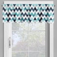 thumbnail image 4 of Ambesonne Blue and White Valance & Curtain, Modern Zig Zag, 55"x30", Pale Blue Dark Blue, 4 of 6