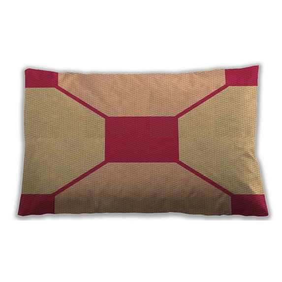 Ahgly Company Outdoor Rectangular Contemporary Lumbar Throw Pillow, 13 inch by 19 inch