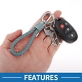 thumbnail image 4 of Llavero de Coche Único Bargains Llavero Universal con Anillo para Llaves de Fob de Cuero Sintético Aleación de Zinc Tono Plateado Gris 1 Pcs, 4 of 6