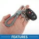 thumbnail image 4 of Llavero de Coche Único Bargains Llavero Universal con Anillo para Llaves de Fob de Cuero Sintético Aleación de Zinc Tono Plateado Gris 1 Pcs, 4 of 6
