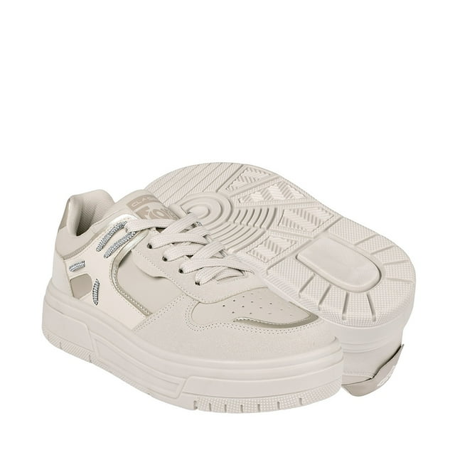 TENIS CASUALES MUJER MIKONOS SIMIPIEL BEIGE