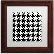 Trademark Fine Art "Houndstooth II" Canvas Art by Color Bakery White Matte, Wood Frame