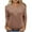Orange, variant on HongQid Women's Casual 3/4 Sleeve T Shirts Button V Neck Tunic Blouses Striped Basic Tee Tops Loose Fit Shirt