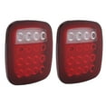 thumbnail image 2 of Back 16LED Inverseur Double Couleur Rouge Blanc Feu de Position Carré Adapté pour JK CJ YJ 19762006, 2 of 8