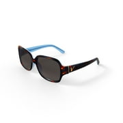 Veer Women’s Sunglasses, Soho - Tortoise/Blue, Square, Plastic, 57-16-131, with Case