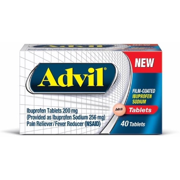 Advil FilmCoated Ibuprofen 200 mg Tablets 40 ea (Pack of 2) Walmart