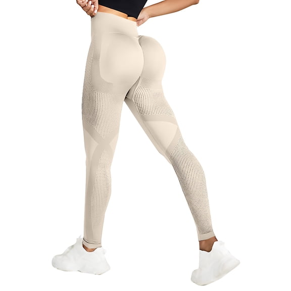 JJHGVB Yoga Pants Women Butt Lifting Leggings for Women Workout Leggings for Women Ladies Pants Trousers Women Athletic Pants for Women Womens Slacks for Work Beige L