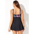 thumbnail image 2 of Swimsuits for All Women's Tie Front V-Neck Swimdress, 2 of 4