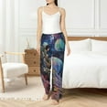 thumbnail image 4 of Salouo Rainbow Astronaut Space Landscape Print Women's Pajama Pants Casual Loose Sweatpants PJs Flowy Pants Drawstring Palazzo for Women Wide Leg Pants Lounge Pajama -Large, 4 of 8