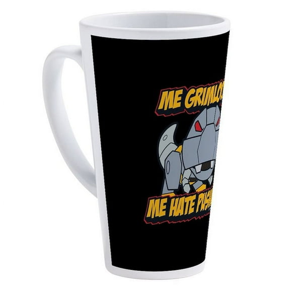 CafePress - Transformers Grimlock Pushups - 17 Oz White Ceramic Latte Mug