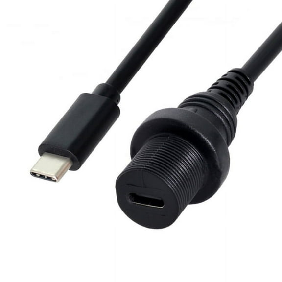 Chenyang CY Waterproof USB-C Type-C USB 3.1 Extension Flush Car Mount Extension Cable for Dashboard Panel Cable