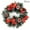 Red, variant on Bullpiano 9.8Inch Christmas Wreath, With Artificial Pine Cones Berries And Flowers Holiday for Front Door Hanging Decoration (Silver)