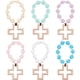 thumbnail image 1 of 6 Rosarios de silicona con cuentas florales de silicona para bautizos, regalos para fiestas de bautizo, pulseras de rosario con cuentas de rosa (6 colores), 1 of 5